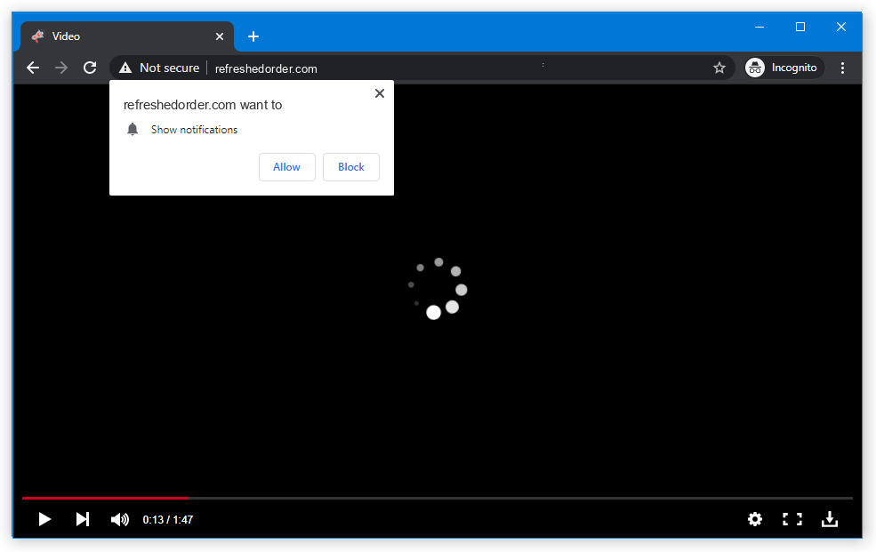 Refreshedorder push notification