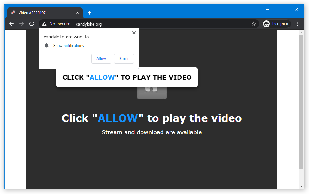 Candyloke.org push notification