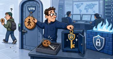 Editorial comic about fixing GlobalProtect authentication override cookie settings